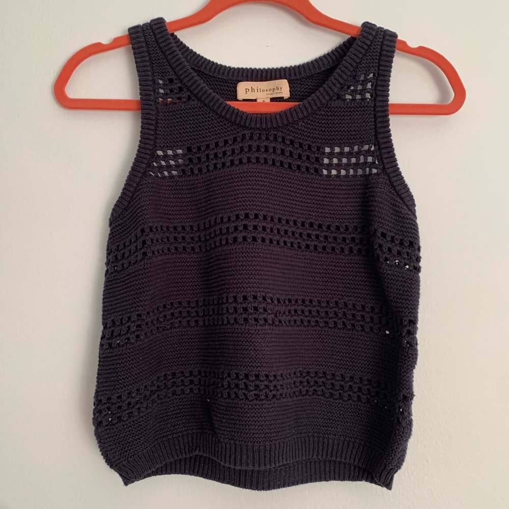 Philosophy Knitted Sleeveless Top
